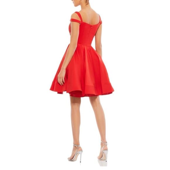 MAC DUGGAL Ieena by Mac Duggal Women’s Wide Square Neckline A-Line Dress Size 0 - Picture 9 of 12